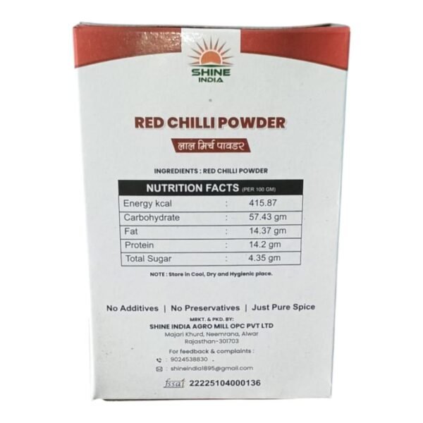 Shine India Chilly Powder – (100gm) - Image 4