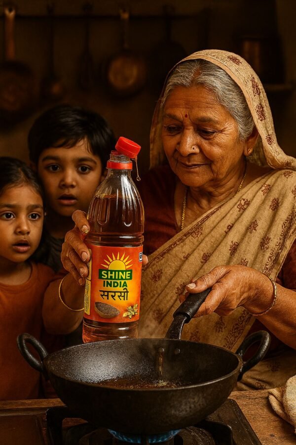 Shine India Pure Mustard Oil –  Sarso Tel (1L) - Image 2