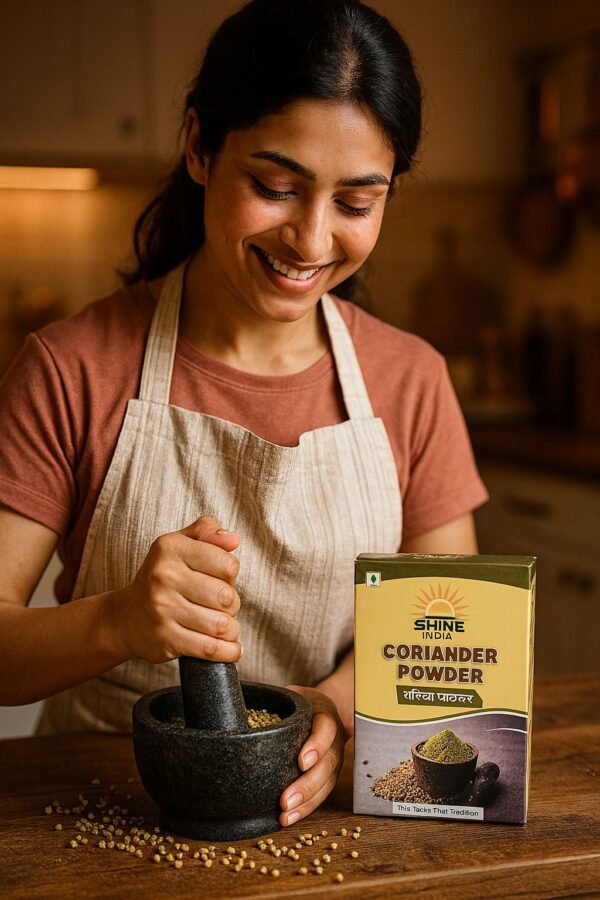 Shine India's Premium Coriander Powder – True Taste, True Tradition  (100g) - Image 2