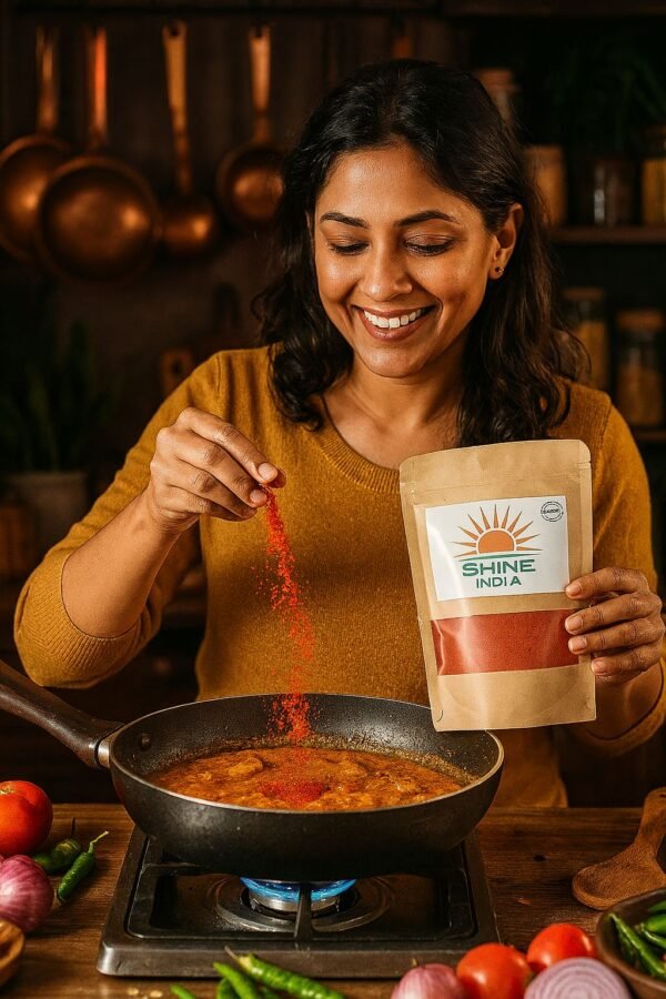 Shine India Premium Red Chilli Powder – Fiery Flavor, Authentic Spice (200g) - Image 2