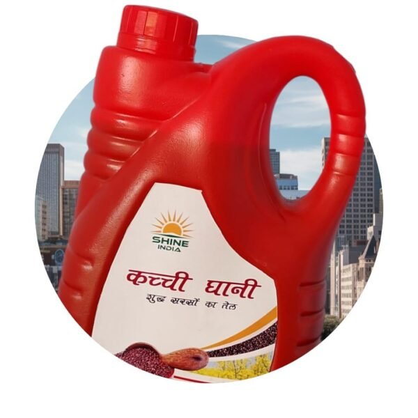Shine India Kacchi Ghani Mustard Oil – 100% Pure  (5 Litres) - Image 5