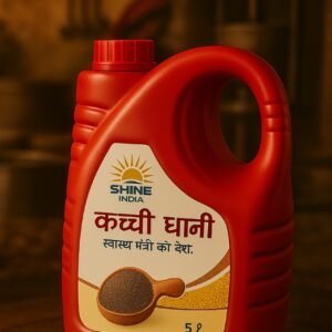 Shine India Kacchi Ghani Mustard Oil – 100% Pure  (5 Litres)